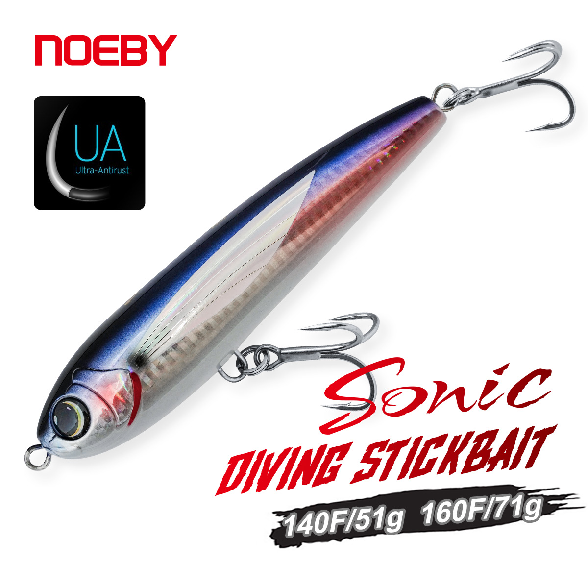 Rain Stick Percussion - NOEBY Duikstickbait 140mm 51g 160mm 71g
