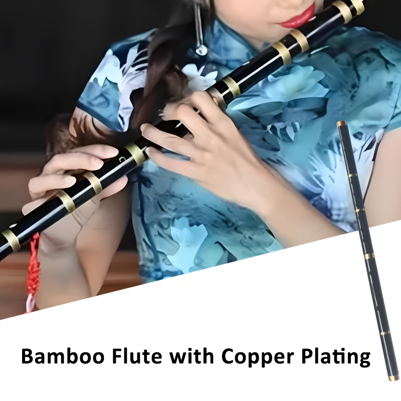 Musical Instrument Pipe - 6 Gaten Bamboefluit met Koper Plating