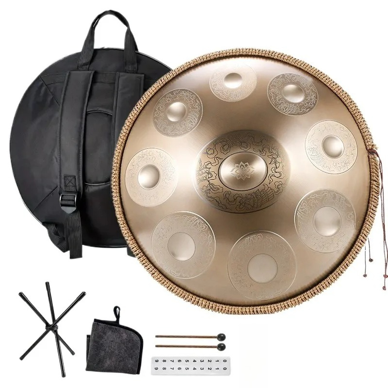 Musical Instrument Dulcimer - 18 inch roestvrijstalen handpan G-sleutel dansbegeleiding
