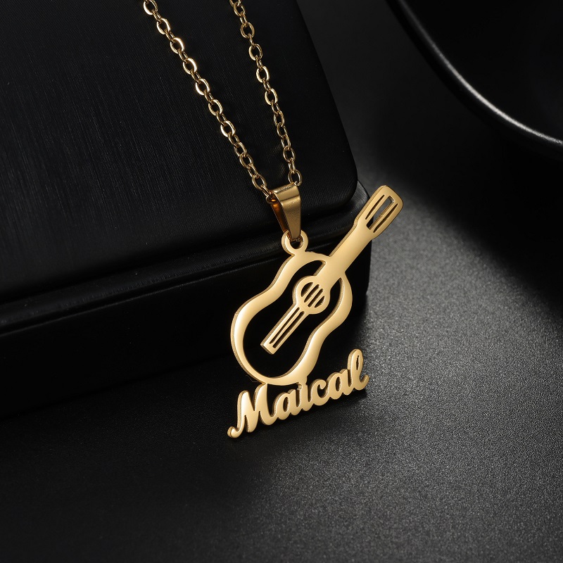 Musical Instrument Name - Nieuwe aangepaste naam muziekinstrument hanger ketting