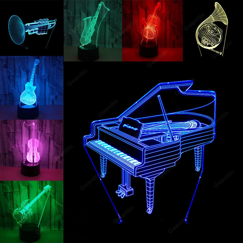 Musical Instrument No Touch - 3D Illusion Nachtlampje Led Usb 7