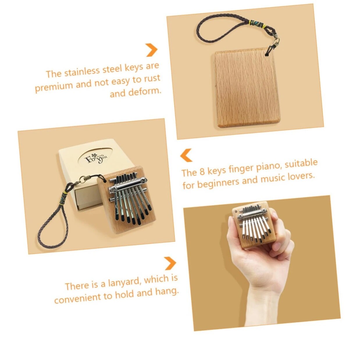 Miwayer Mini Kalimba 8 Toets D - Musical Instrument African recensie en prijs