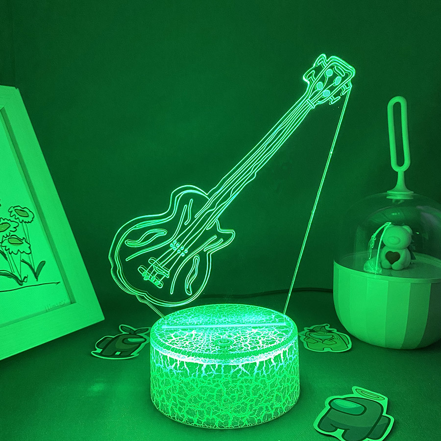 Gitaar 3D Illusie LED-nachtver - Musical Instrument No Touch recensie en prijs